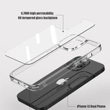 Luxury Tempered Glass Clear Case Transparent Hard Case Fundas