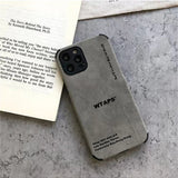 wtaps Fashion Brand Silicone Leather Phone Case Soft Shockproof Cover