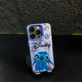 Cool Cartoon Stitch Disneys Magsafe Magnetic Phone Case Creative Border Plated Cover