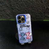 Cool Cartoon Stitch Disneys Magsafe Magnetic Phone Case Creative Border Plated Cover