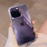 Luxury Glitter Bumper Bling Clear Case For iPhone 16 15 14 Pro Max Plus Silicone Acrylic Cover funda