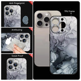 Colorful Marble Case Luxury Silicone Shockproof Lanyard Case Cover