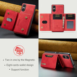 DG.MING 2In1 Detachable Magnetic Leather Wallet Phone Case Wallet+Basic Case