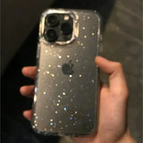 Luxury Bling Glitter Clear Phone Case For iPhone 16 15 Pro Max Plus Shockproof Transparent Soft Cover