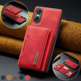 DG.MING 2In1 Detachable Magnetic Leather Wallet Phone Case Wallet+Basic Case