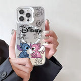 Cool Cartoon Stitch Disneys Magsafe Magnetic Phone Case Creative Border Plated Cover