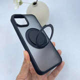 Magnetic Shockproof Phone Case With 360 degree rotation Foldable Kickstand for Iphone 16 15 14 Pro Max Plus Back Cover