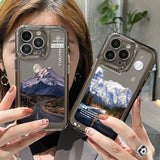 Moon Phone Case Fundas Silicone Mountain Cover