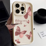 Liquid Silicone Case Butterfly Shockproof Cover