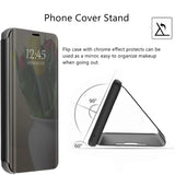 Flip mirror cases cover For iphone stand book Protection coque