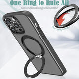 Magnetic Shockproof Phone Case With 360 degree rotation Foldable Kickstand for Iphone 16 15 14 Pro Max Plus Back Cover