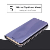 Flip mirror cases cover For iphone stand book Protection coque