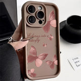 Liquid Silicone Case Butterfly Shockproof Cover