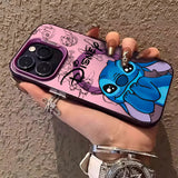 Cool Cartoon Stitch Disneys Magsafe Magnetic Phone Case Creative Border Plated Cover