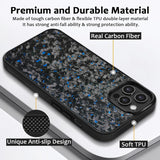 Luxury Gloss Real Carbon Fiber Armor Shockproof Wireless Charge Forged fiber Cover