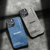 wtaps Fashion Brand Silicone Leather Phone Case Soft Shockproof Cover