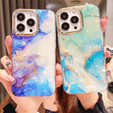 Luxury Marble Shell Pattern Phone Case Soft Shockproof Bumper Cover