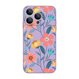 Flowers Soft Silicone Lanyard Case Shockproof Bumper Strip Phone Cover