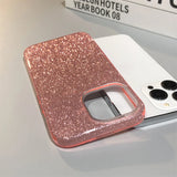 Glitter Bling Gradient Hard PC Thicken Case For iPhone 14 15 16 Pro Max Plus Shockproof Bumper Cover