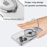 Luxury Plating Clear Rotating Magnetic Stand Phone Case Back Cover