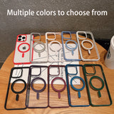 Luxury Magsafe Transparent Case For iPhone 16 15 Pro Max Plus Magnetic Wireless Charge Cases Cover