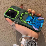 Cool Cartoon Stitch Disneys Magsafe Magnetic Phone Case Creative Border Plated Cover