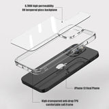 Luxury Tempered Glass Clear Case Transparent Hard Case Fundas