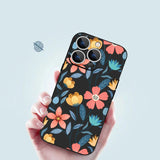 Flowers Soft Silicone Lanyard Case Shockproof Bumper Strip Phone Cover