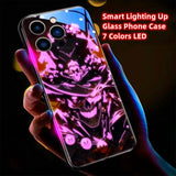 2024 Japanese Popular Anime Role Smart LED Light Up Glass Phone Case