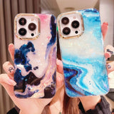 Luxury Marble Shell Pattern Phone Case Soft Shockproof Bumper Cover