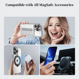 Luxury Plating Clear Rotating Magnetic Stand Phone Case Back Cover