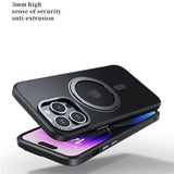 Magnetic 360°Rotation Stand Phone Case With Ring Holder Frosted Transparent Cover