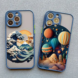 Printing Landscape Phone case Creative Mountains Back Cover For iPhone 15 / Pro / Pro Max