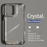 Luxury Transparent Shockproof Armor Case for iPhone 16 15 14 Pro Max Plus Clear Bumper Hard Acrylic Cover