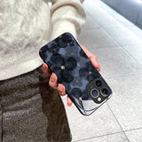 Luxury Flower Pattern Tempered Glass Phone Case Ultra-thin Silicone Cover