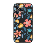 Flowers Soft Silicone Lanyard Case Shockproof Bumper Strip Phone Cover