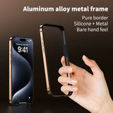 Light Aluminum Metal Frame Bumper Case Ultra Thin Alloy Hybrid Silicone Back Acccessories