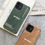 wtaps Fashion Brand Silicone Leather Phone Case Soft Shockproof Cover