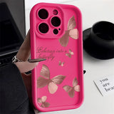 Liquid Silicone Case Butterfly Shockproof Cover