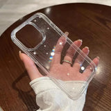 Luxury Bling Glitter Clear Phone Case For iPhone 16 15 Pro Max Plus Shockproof Transparent Soft Cover