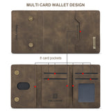 DG.MING 2In1 Detachable Magnetic Leather Wallet Phone Case Wallet+Basic Case