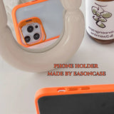 Transparent Bumper Shockproof Case Metal Camera Protection Ring Lens Stand Cover