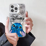 Cool Cartoon Stitch Disneys Magsafe Magnetic Phone Case Creative Border Plated Cover