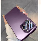 Luxury Tempered Glass Frosted Phone Case Lens Camera Protection Shockproof Bumper Cover