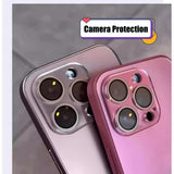 Luxury Tempered Glass Frosted Phone Case Lens Camera Protection Shockproof Bumper Cover