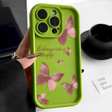 Liquid Silicone Case Butterfly Shockproof Cover