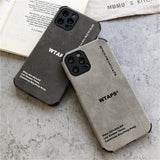 wtaps Fashion Brand Silicone Leather Phone Case Soft Shockproof Cover