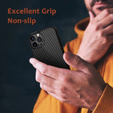 Luxury Gloss Real Carbon Fiber Armor Shockproof Wireless Charge Forged fiber Cover