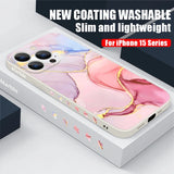 Colorful Marble Case Luxury Silicone Shockproof Lanyard Case Cover