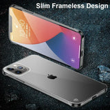 Slim Frameless Clear Phone Case For iPhone 16 Transparent Plastic Cover